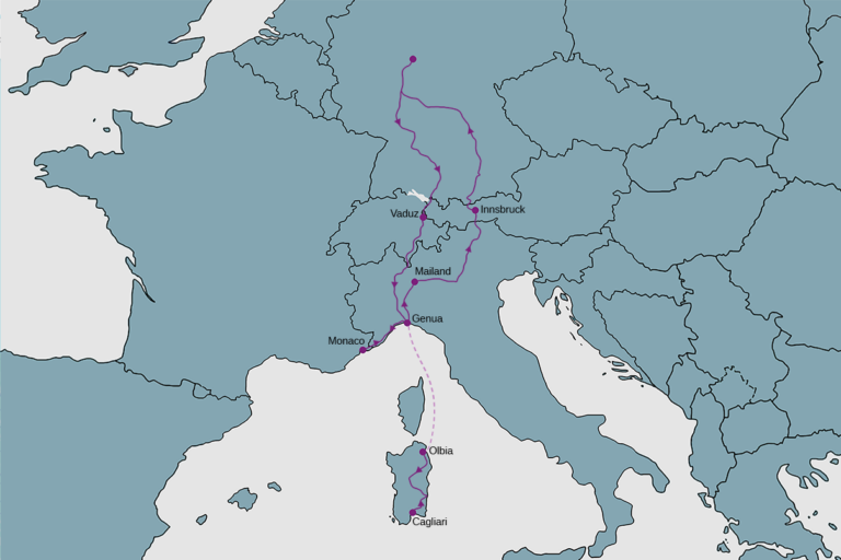 Map Sardinia-Roadtrip 2023