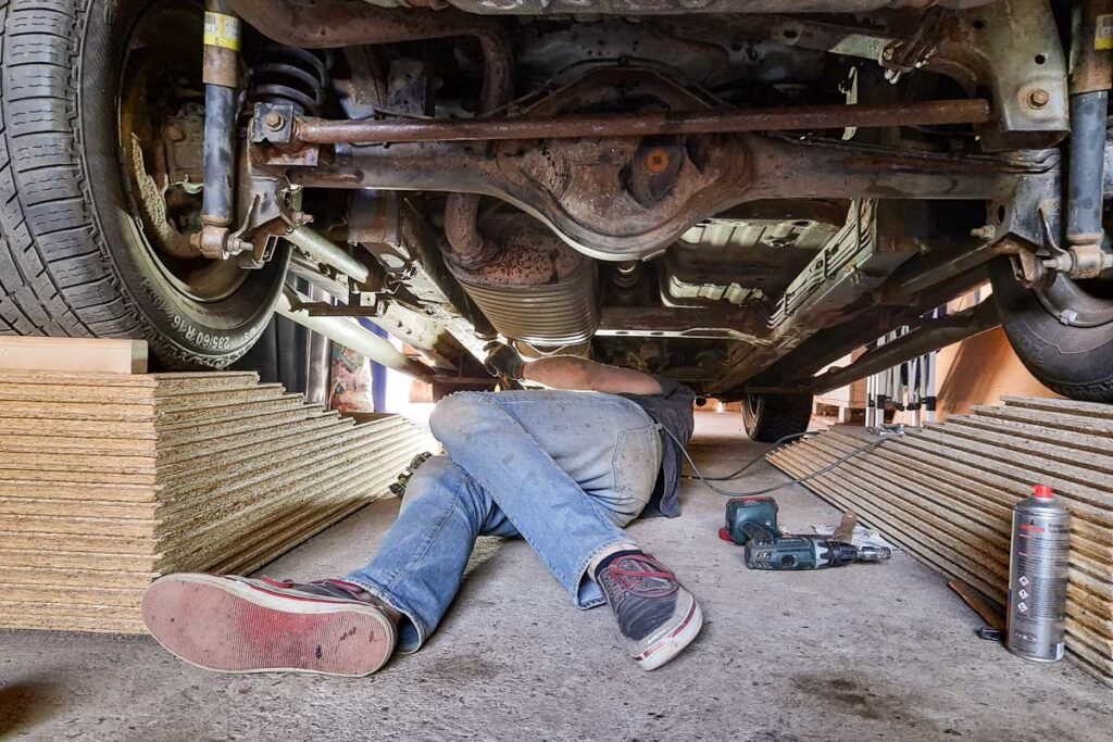 Working on the Underbody of Our Rusty Car