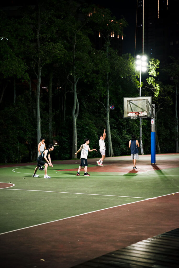 People Play Basketball in Taipei