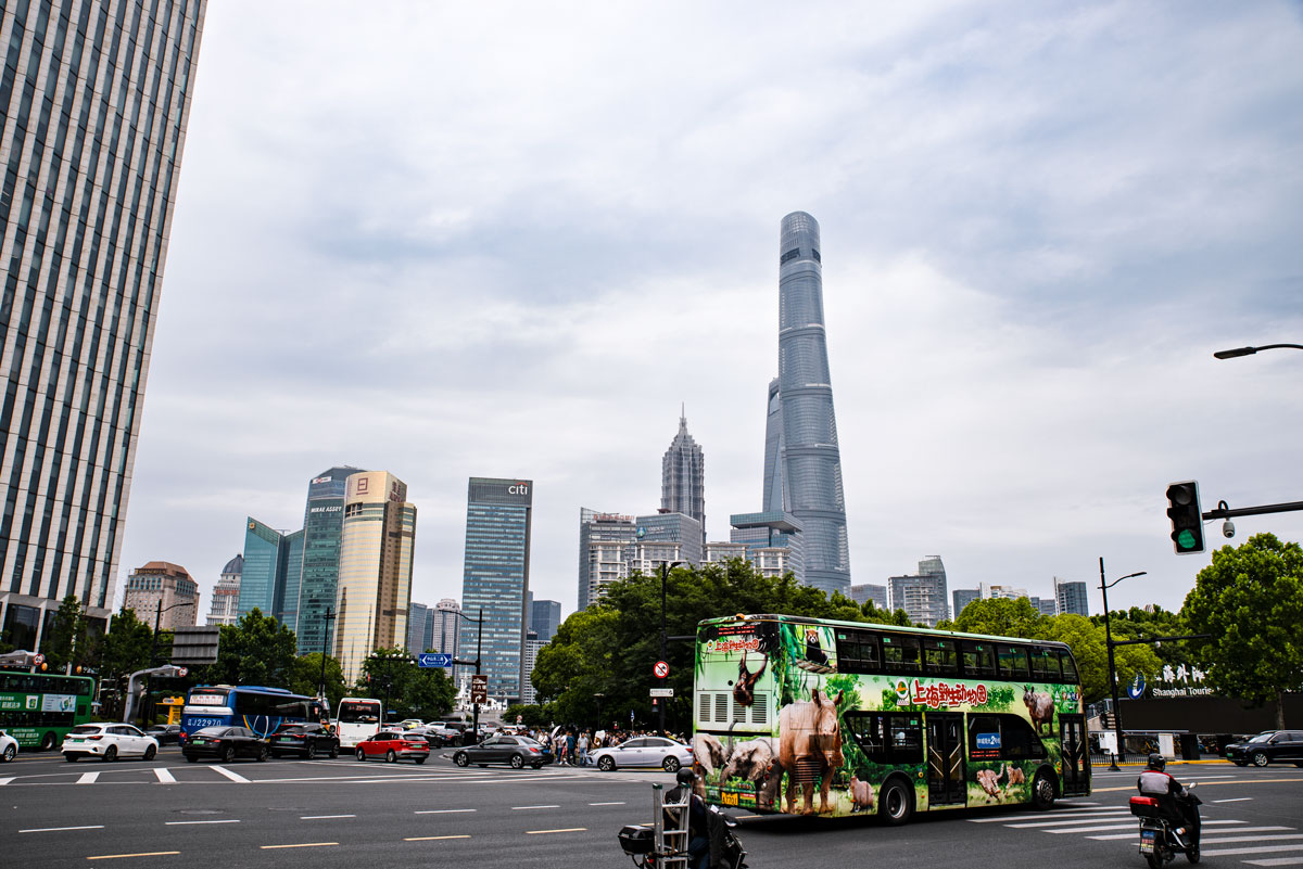 Renmin Road in Shanghai