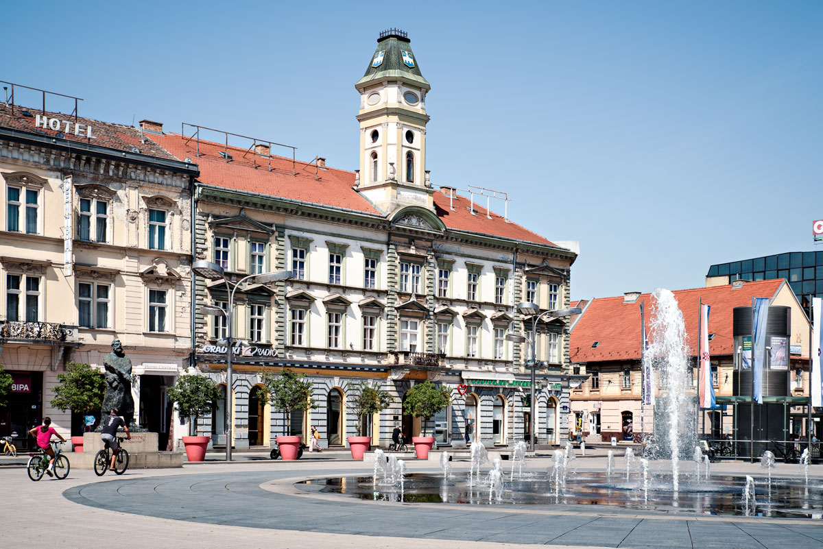 Marketplace in Osijek, Croatia