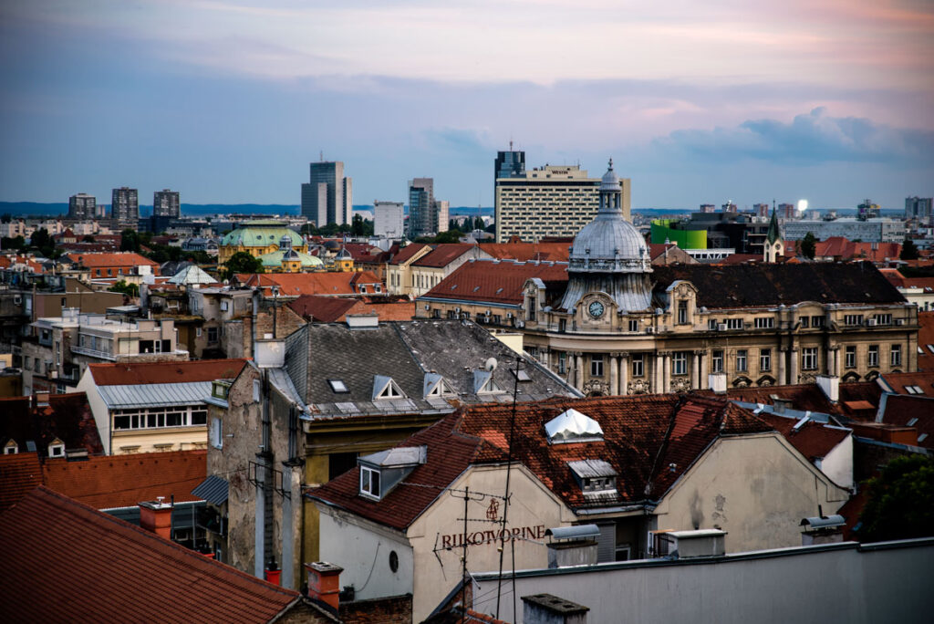 View on Zagreb