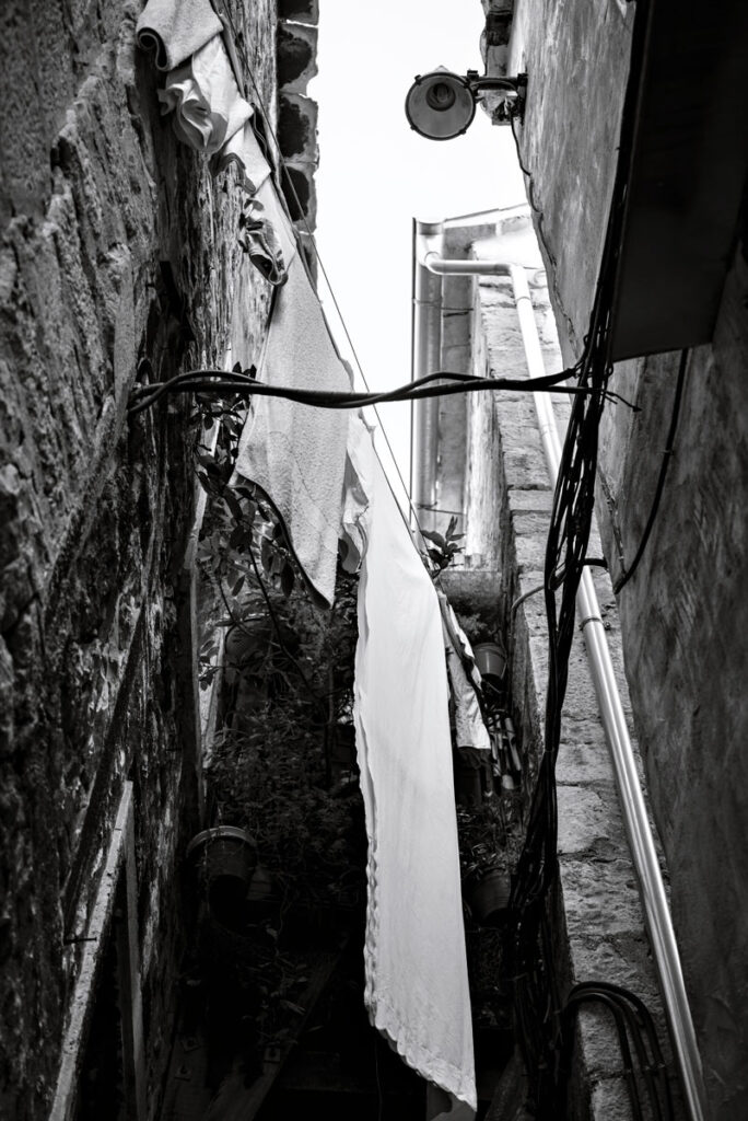 Hanging laundry in Split