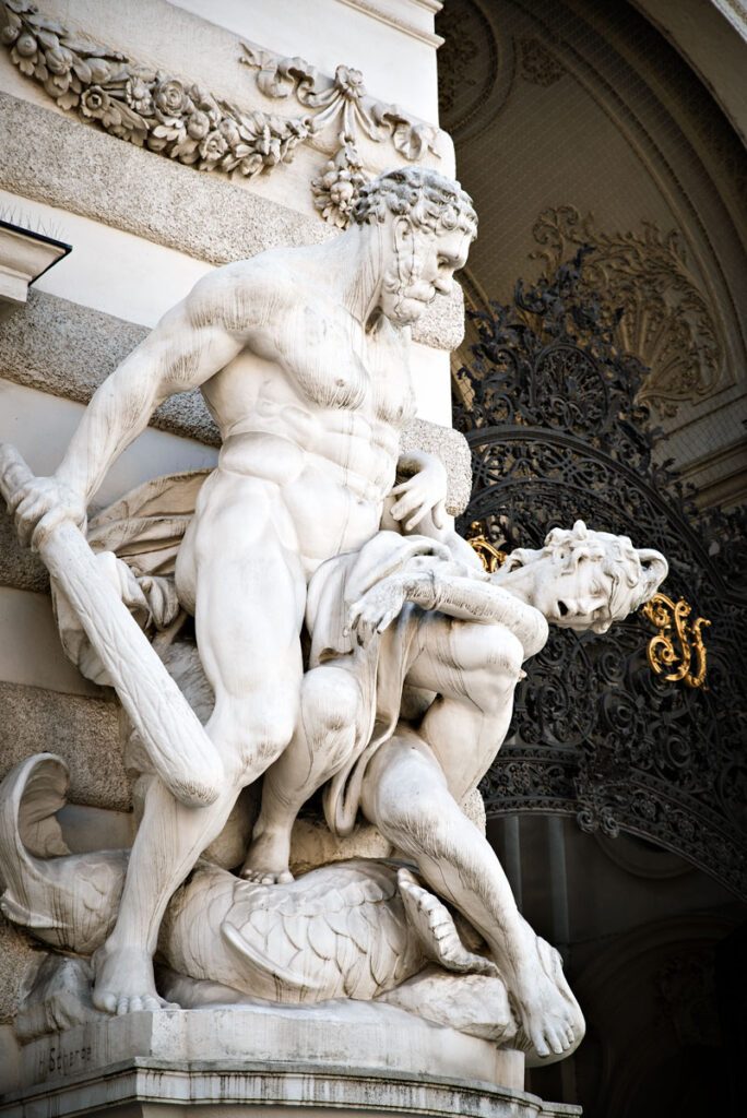 Statue at the Riding School in Vienna