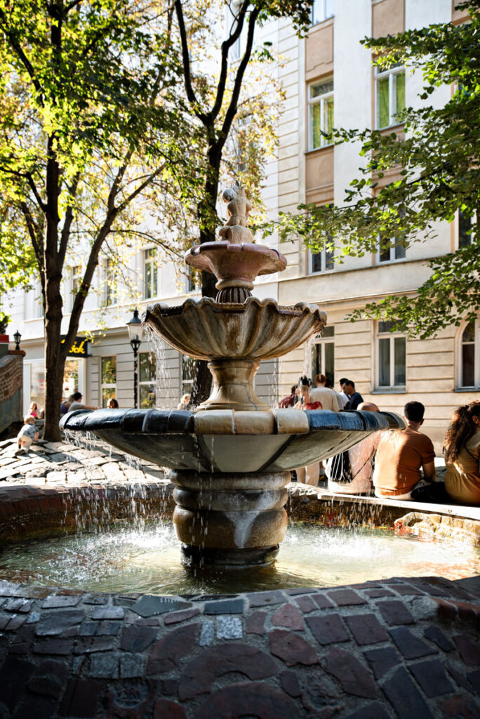 Fountain Nearby the Hundertwasser House