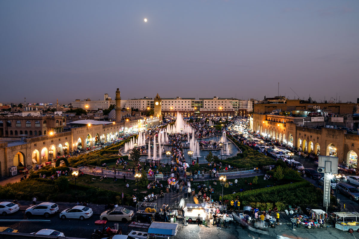 Arbil Downtown at Night