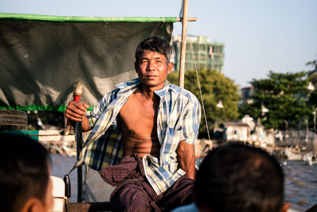 Over the Hlaing River in Yangon