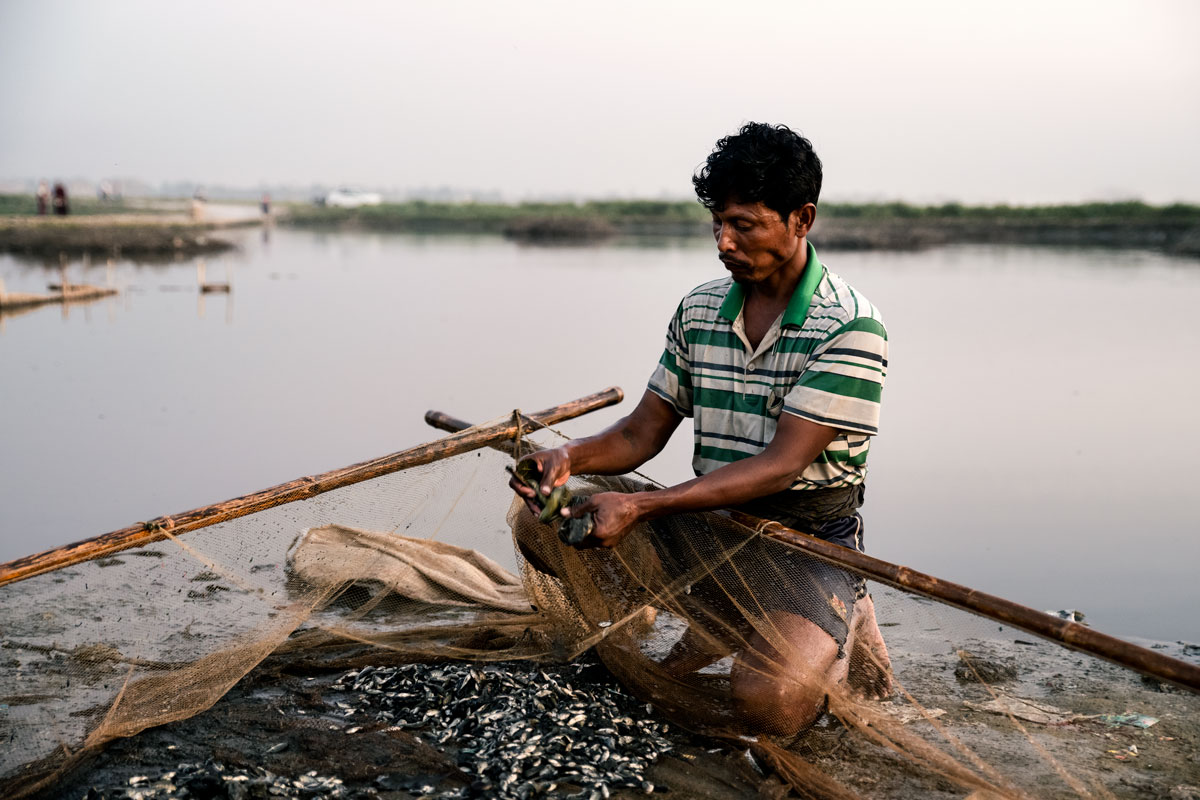 Fisherman at U-Bein-Bridge in Mandalay