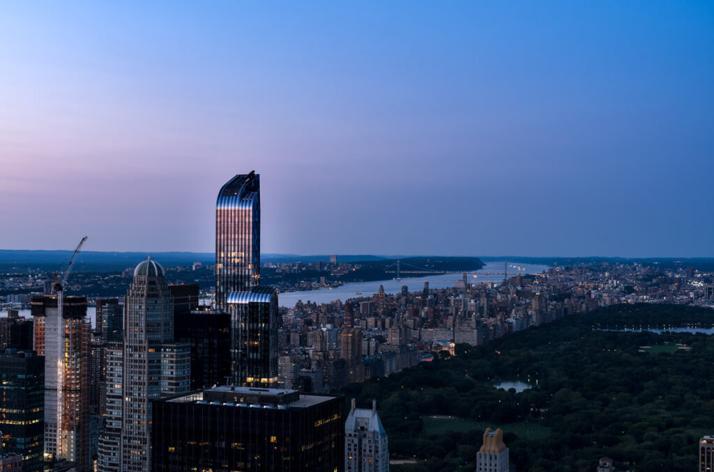 Sunset over the Central Park