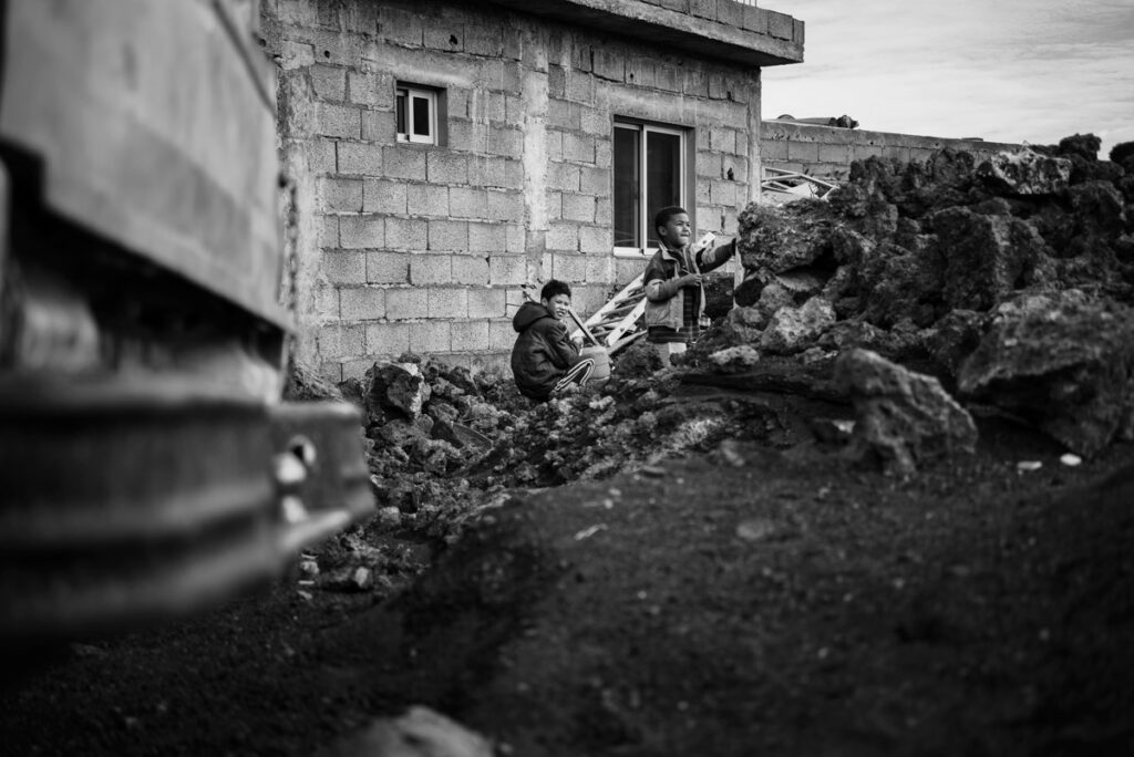 Boys Digging on Fogo
