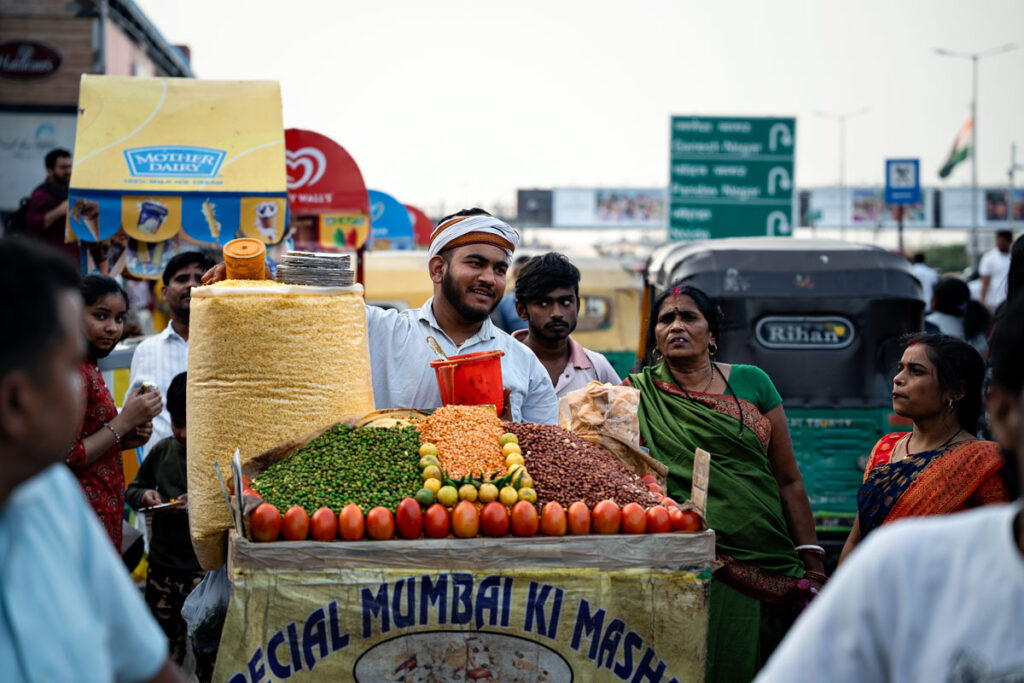 At the Akshardham Metro Station