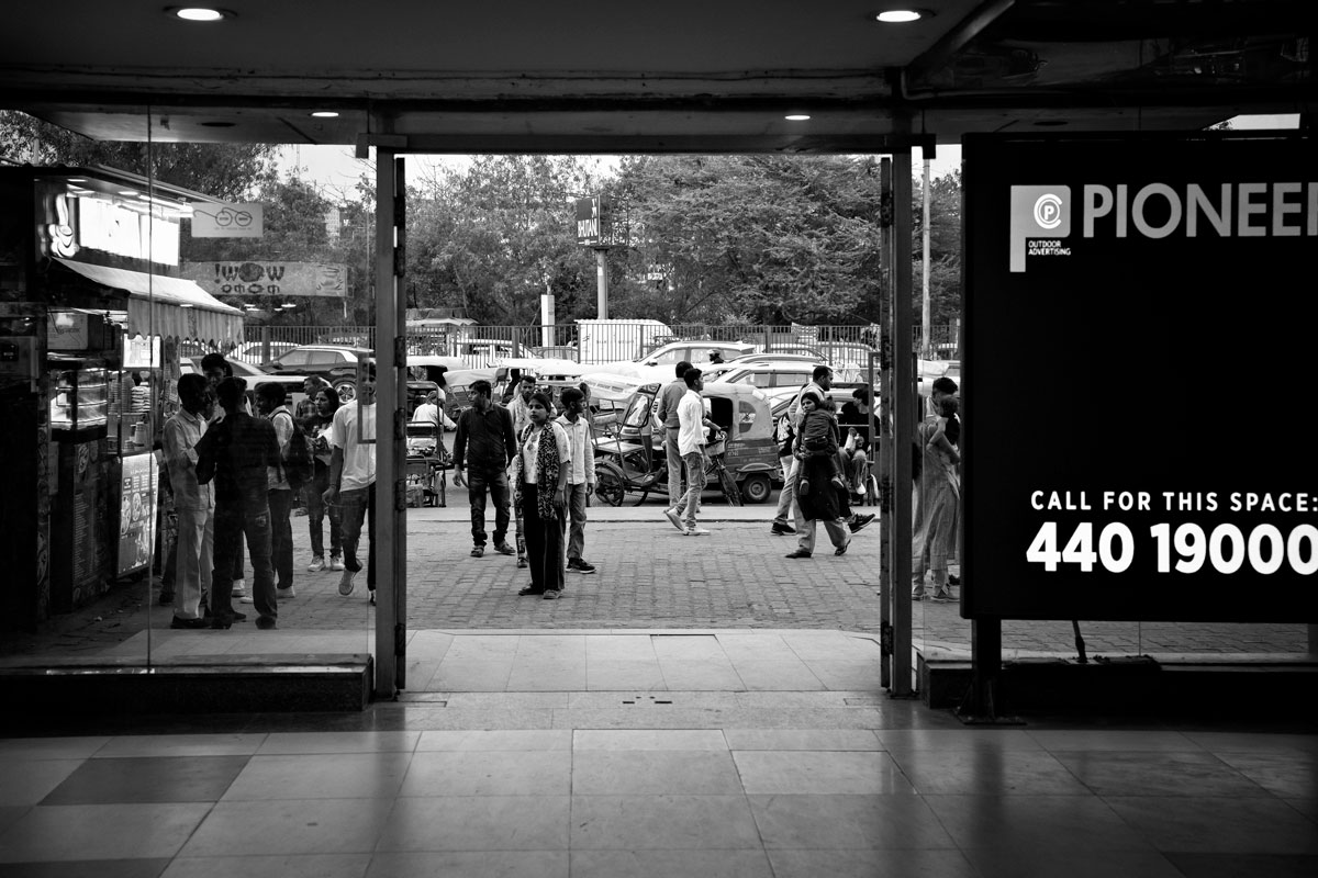 At the Akshardham Metro Station