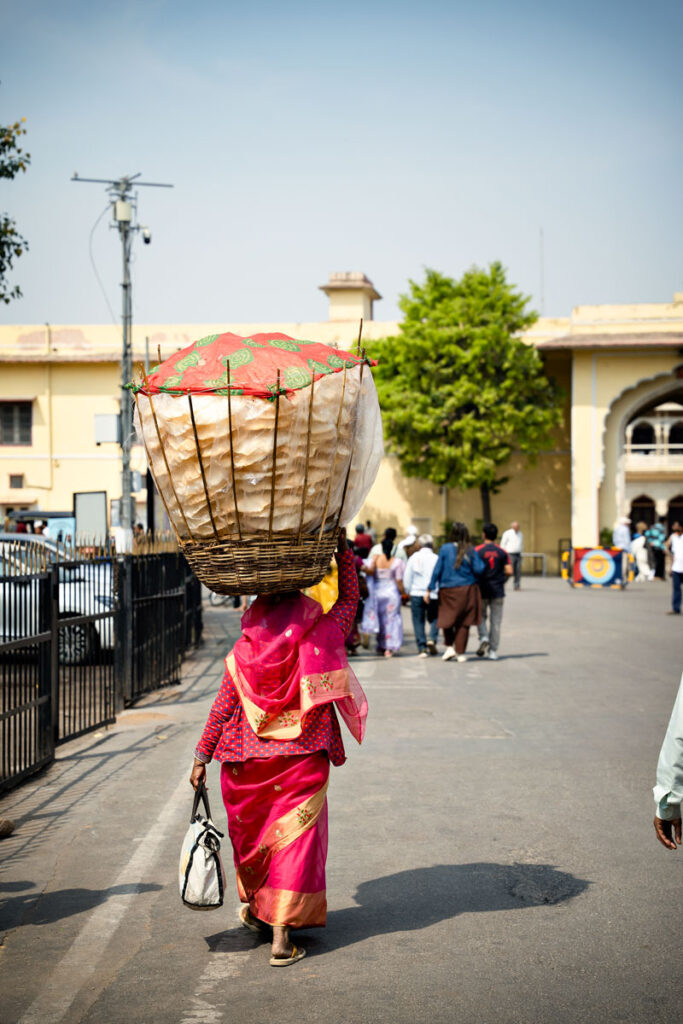Heavy Loaded Woman in Jaipur