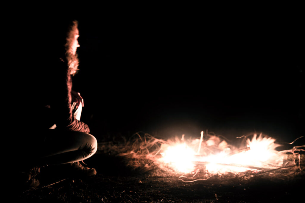 Campfire in Gagauzia in Moldova