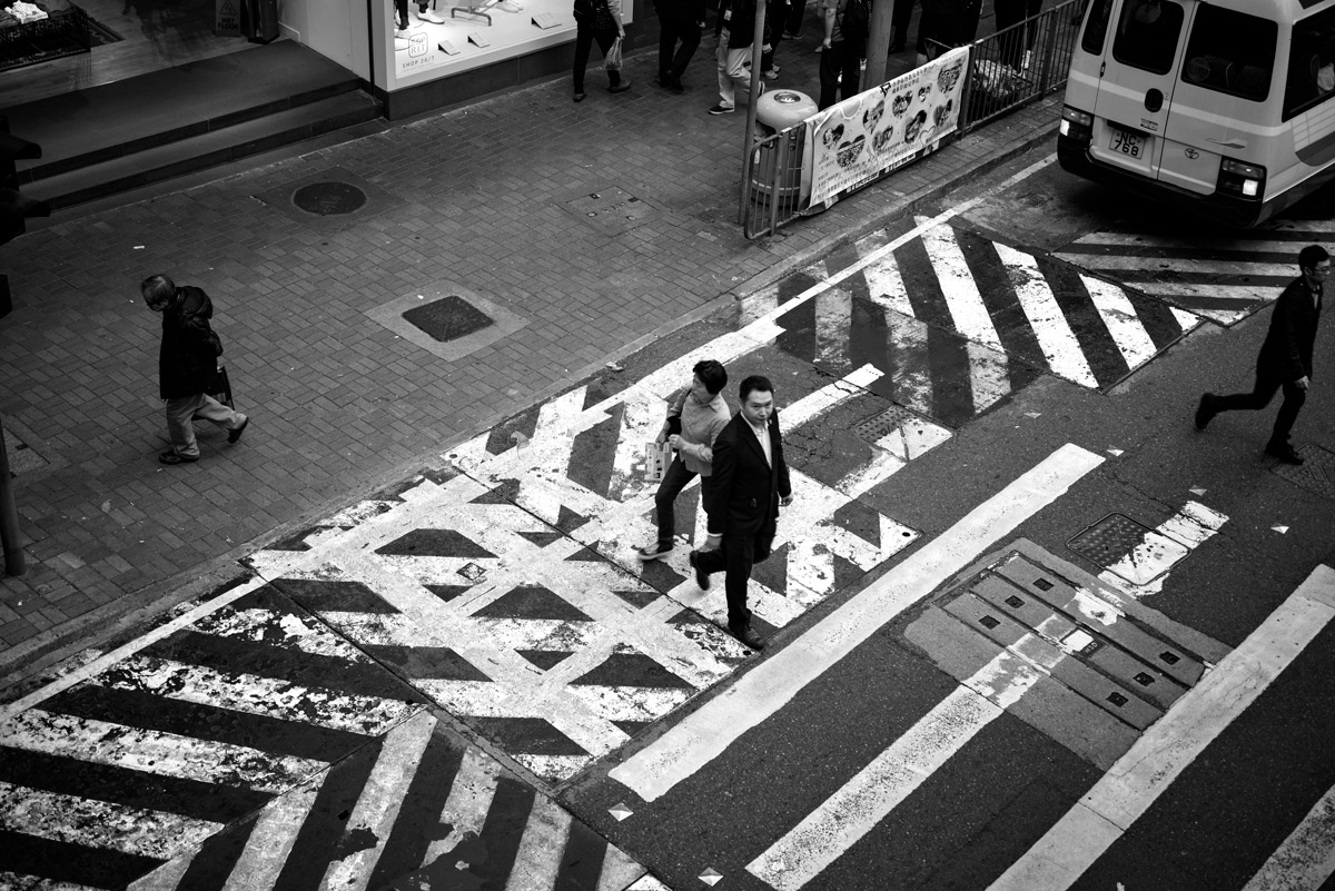 People Crossing in the Streets of Hongkong