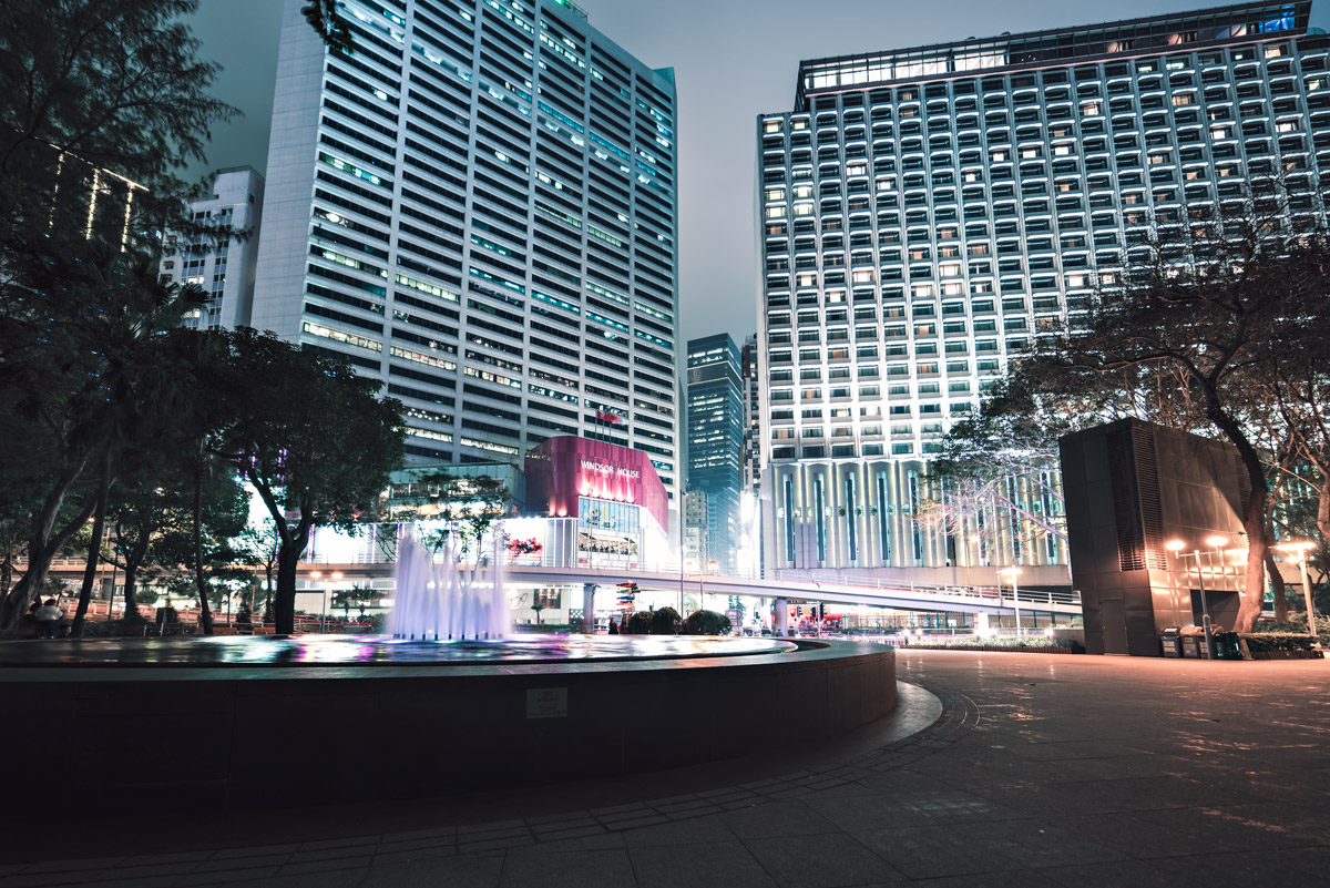 Fountain in a Hongkong-Park