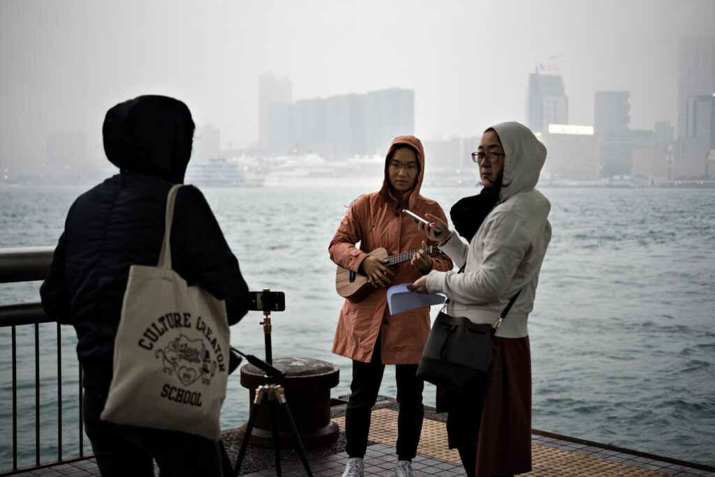 Ukulele Player in Hongkong