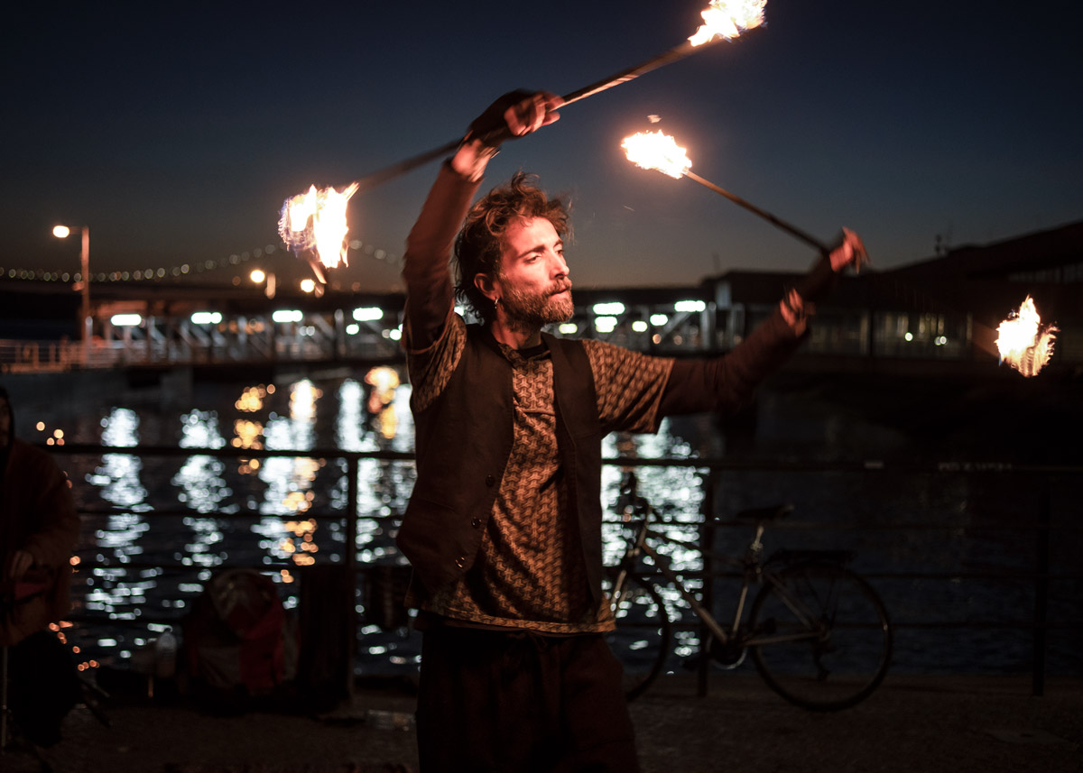 Fire Artist in Lisbon