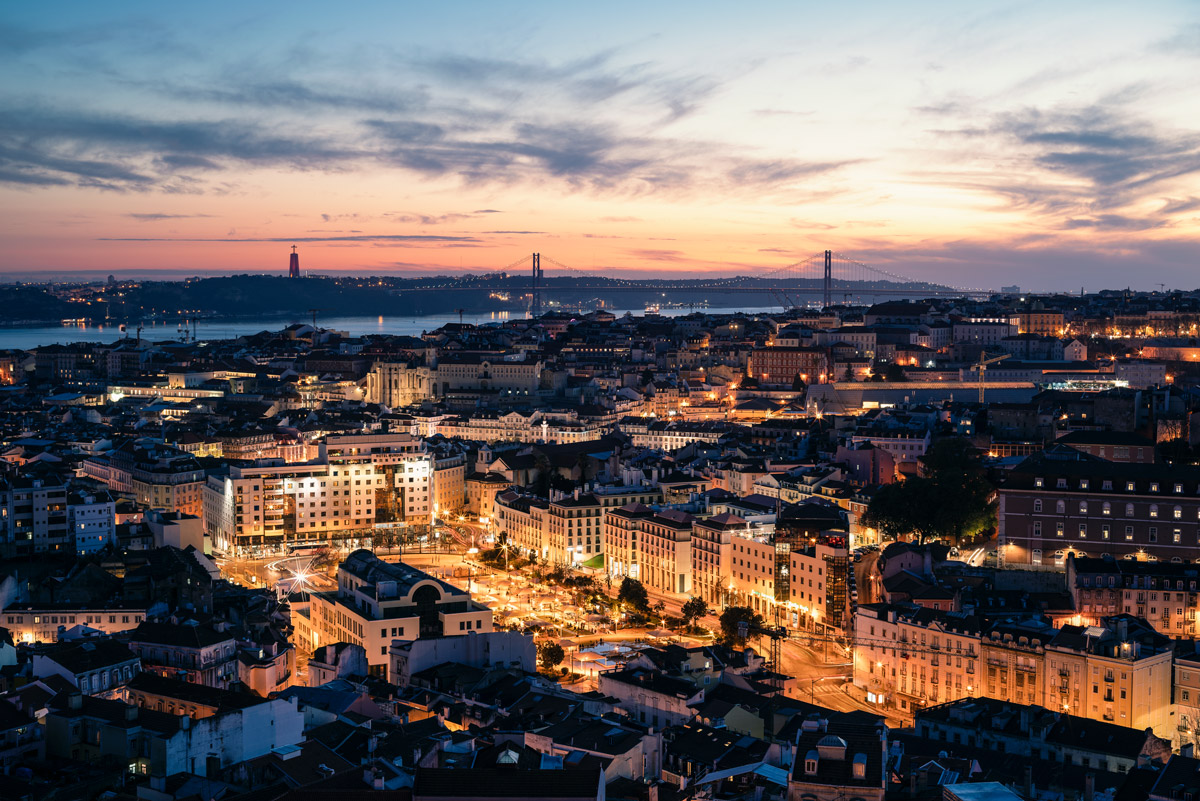 Lisbon Panorama at Night