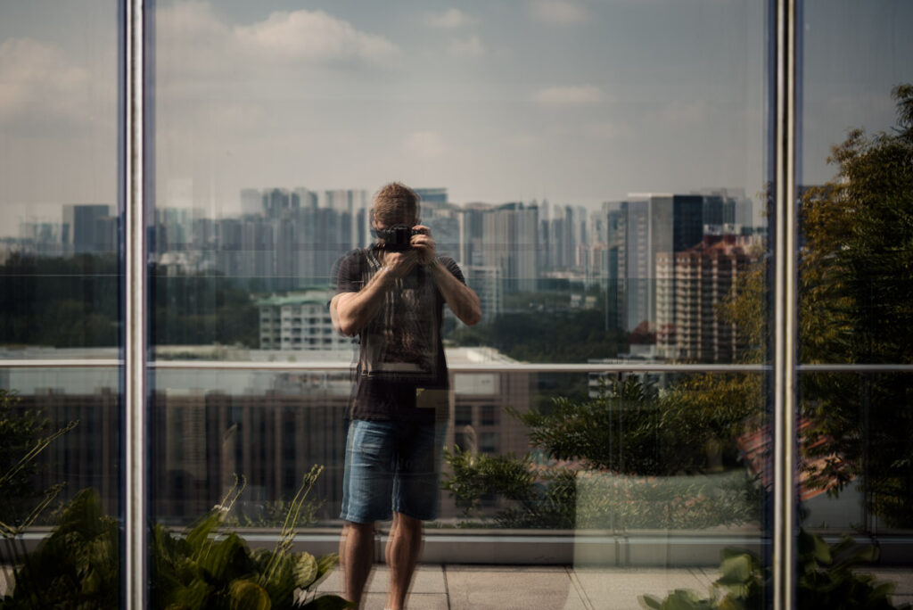 Selfshot at a Roof-Garden in Singapore