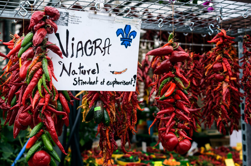 Chili-Viagra on a market in Montreal